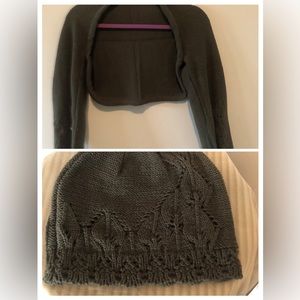 Knit Shrug and hat combo